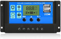 PWM Solar Charge Controller 20A Solar Panel Controller 12V/24V Auto Adjustable LCD Display Solar Panel Battery Regulator with USB Port by CXZTCL