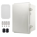 Outdoor Waterproof Electrical Box Junction Box Weatherproof IP67 ABS Plastic Enclosure Switch Router Project Box Electronics Enclosure with Mounting Plate Wall Bracket Grey 11.8"x7.9"x6.7" by YETLEBOX