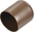uxcell 20pcs Rubber End Caps 39mm(1 1/2") ID Vinyl PVC Round Tube Bolt Cap Cover Screw Thread Protectors Brown by uxcell