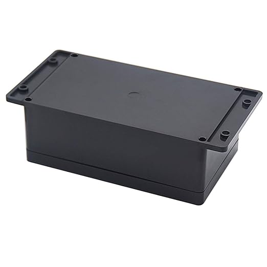 Zulkit Junction Box ABS Plastic Dustproof Waterproof IP65 Universal Electrical Boxes Project Enclosure with Fixed Ear Black 7.87 x 4.72 x 2.95 Inch (200 x 120 x 75 mm)(Pack of 1) - Image 3