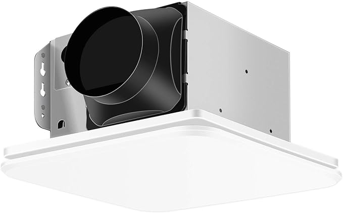 Bathroom Exhaust Fan 110CFM with Hidden Grille Design, 1.0 Sones Urtra Quiet Ceiling Ventilation Fan System - Household Bathroom Extractor Fan for Home/Office/Hotel, 4 inch Diameter Outlet by JOEAONZ