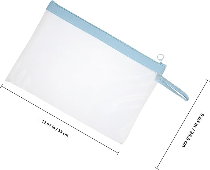 File Bag Zipper Pouch Tear-Resistant Mesh Document Organizer Lightweight Office Folder Case for Storage and Document Protection - Image 2