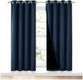 NICETOWN Full Shade Curtain Panels, Pair of Energy Smart & Noise Blocking Out Blackout Drapes for Apartment Window, Thermal Insulated Guest Room Lined Window Dressing(Navy Blue, 52 x 72 inch) by NICETOWN