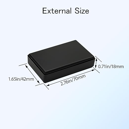 Project Box 8 Pieces Electrical Box Small Junction Box ABS Plastic Enclosure Power Electronic Case Black 2.76" x 1.65" x 0.71"(70 x 42 x 18mm) - Image 3
