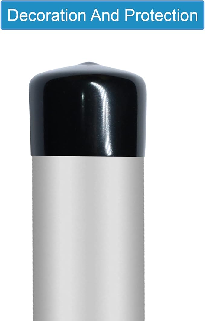 Acocony 2 Inch Rubber Cap Round Rubber End Caps PVC Flexible Protector Plastic Plugs for Round Holes Black Pack of 8 - Image 5