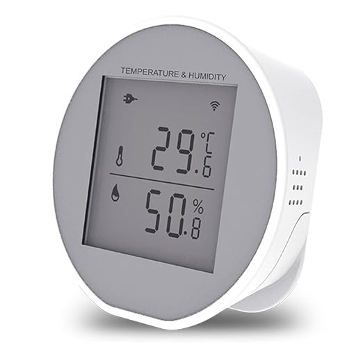 Wengart WiFi Temperature Humidity Sensor WSD400H,2.4GHz Tuya App,Indoor LCD Thermometer Hygrometer,Compatible with Alexa,Google Assistant by Wengart