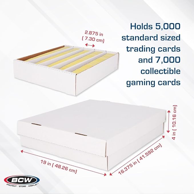 BCW Super Monster 5 Row Trading Card Storage Box - 1ct | Holds 5000 Standard Trading Cards & 7000 Gaming Cards | Card Storage Box for Basketball, Football, MTG, Pokemon - Image 3
