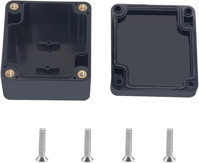 Project Box, Project Boxes Plastic Electric Project Case Junction Box Power Case for Electronic Project, Black 2.5x2.3x1.38inch (63 x 58 x 35 mm) by Otdorpatio