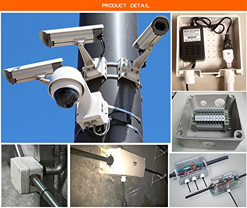 LeMotech ABS Plastic Junction Box Dustproof Waterproof IP65 Electrical Enclosure Box Universal Project Enclosure Grey with PC Transparent Clear Cover 8 x 4.7 x 2.2 inch（200 x120 x56 mm） - Image 9