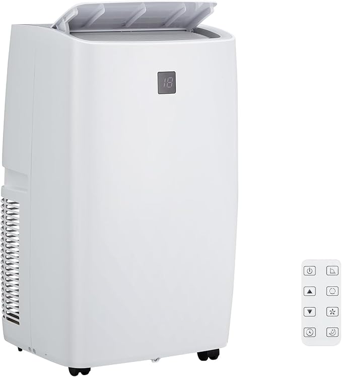 12,000 BTU Portable AC Units for Rooms, 3-In-1 Portable Air Conditioner Up to 550 Sq.Ft(Approx.) | Remote, LED Display, 24H Timer | Includes Window Kit & Extendable Hose, White-3033 by Unknown