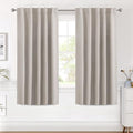 H.VERSAILTEX Blackout Curtains Thermal Insulated Window Treatment Panels Room Darkening Blackout Drapes for Living Room Back Tab/Rod Pocket Bedroom Draperies (2 Panels, Stone, 42 x 63 Inch) by HVERSAILTEX