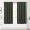 H.VERSAILTEX Blackout Curtains Thermal Insulated Window Treatment Panels Room Darkening Blackout Drapes for Living Room Back Tab/Rod Pocket Bedroom Draperies (2 Panels, Olive, 42 x 63 Inch) by HVERSAILTEX