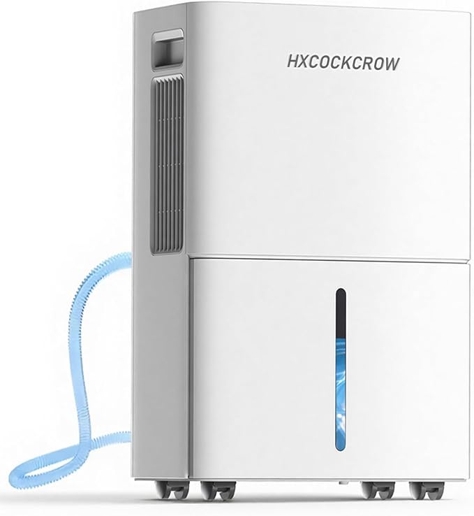 Dehumidifier for Basement Home 1200 Sq. ft, 17 Pints Dehumidifiers with Drain Hose for Bedroom Bathroom Large Room RV, 3 Working Modes, Intelligent Humidity Control, 24H Timer, Auto Defrost by HXCOCKCROW