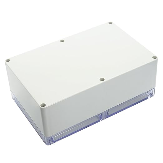 LeMotech ABS Plastic Junction Box Dustproof Waterproof IP65 Electrical Enclosure Box Universal Project Enclosure Grey with PC Transparent Clear Cover 9 x 5.9 x 3.4 inch(230 x 150 x 87 mm) - Image 3