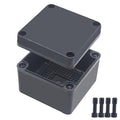 Junction Box,IP67 Waterproof ABS Black Project Box with Mounting Plate Electrical Box Enclosure for Outside Electronics 3.9 x 3.9 x 3inch(100x100x75mm) by Otdorpatio
