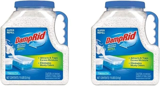Damp Rid Moisture Absorber Refill Container 7.5 lb – Fragrance Free Odor and Moisture Absorber for Basements, Closets & Storage Spaces – High-Capacity Humidity Control, 2 Pack – Ilios Cup - Image 2