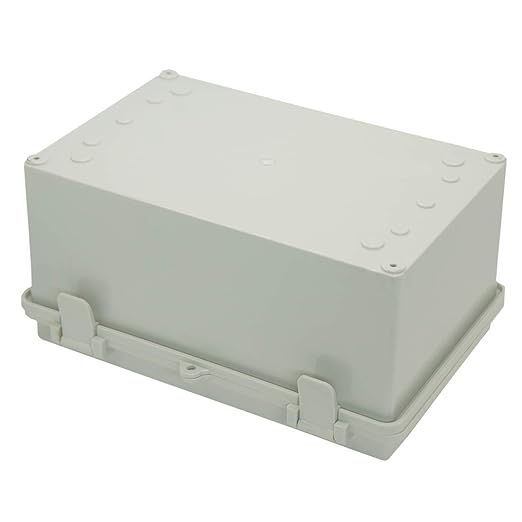 Zulkit Junction Box ABS Plastic Dustproof Waterproof IP65 Electrical Boxes Hinged Shell Outdoor Universal Project Enclosure with 2 Cable Glands 11.42 x 7.48 x 5.51 Inch (290x190x140mm) - Image 3