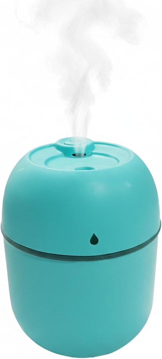 Mini USB Humidifier - Large Capacity, Ultra-Quiet 20dB, 2 Modes (Continuous/Intermittent) with Anti-Dry Burn & Night Light, Nano Mist for Room/Car/Office Desk (<10㎡) (Sky Blue, 220ml) - Image 2