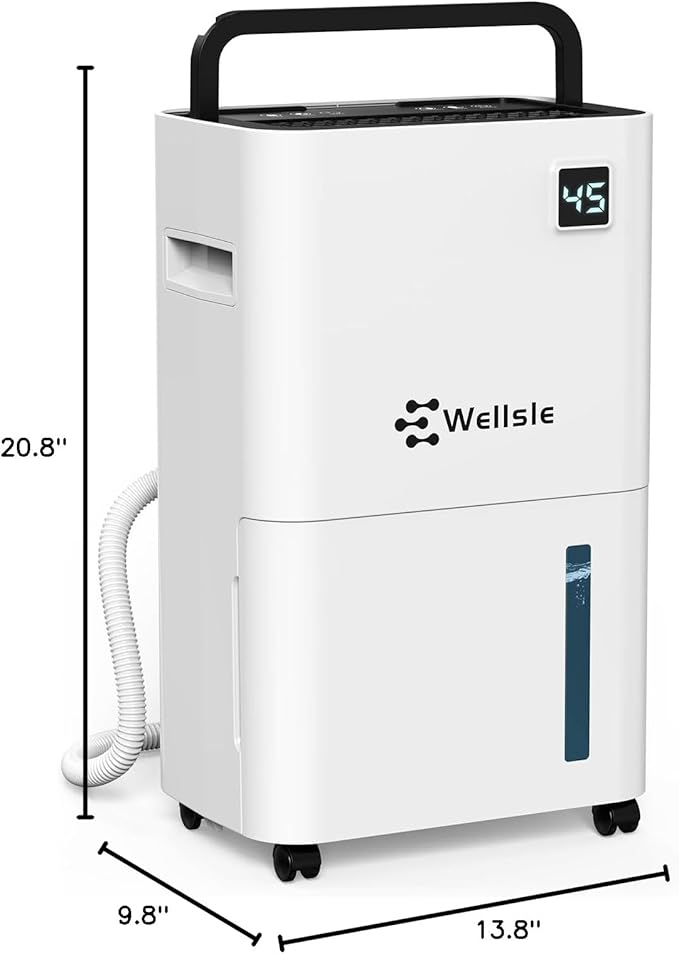 Dehumidifiers for Home, 50 Pint Dehumidifier for Basement, Bedroom, Bathroom with Drain Hose - Smart Quiet Dehumidifier with 24HR Timer - 3 Working Modes - Image 8