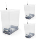 3 Sets 3D Printing Filament Storage Box, 5.8L Dryer Box Continuous Filament Sealing and Protection While Printing, Compatible with 1kg PLA PETG ABS TPU 1.75mm 2.85mm, Stackable Bins (Gray) by ANQUORA