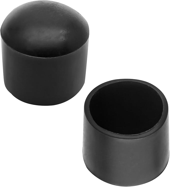 20 Pcs Round Rubber Furniture Leg Caps, 5/8"(16mm) Vinyl Flexible Chair Leg Floor Protectors/Covers Plastic End Caps for Patio/Indoor Furniture Leg Caps Railing (Black) - Image 3
