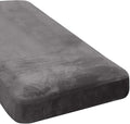 H.VERSAILTEX Velvet Stretch Individual Chaise Cover Sectional Couch Covers for L Shaped Sofa Both Left/Right Furniture Protector Seat Cushion Sofa Cover (1 Piece Chaise Cover, Grey) by HVERSAILTEX