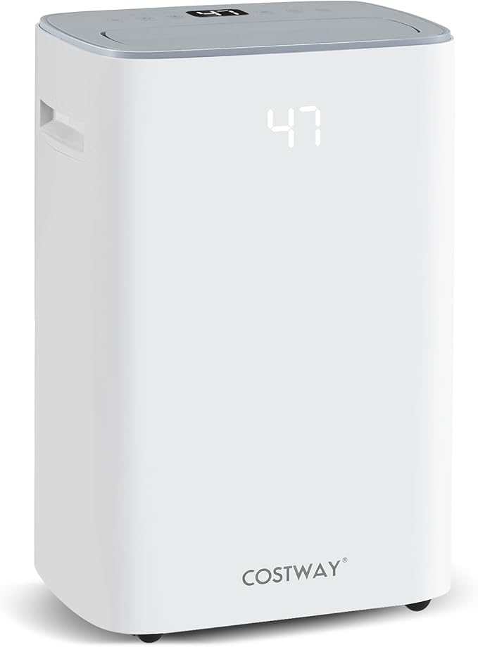 COSTWAY 52 Pint Dehumidifier for Basement, 3.3 FT Drain Hose, Clothes Drying Modes, Auto Defrost, Child Lock & 24H Timer, Home Dehumidifier for Bedroom, Bathroom, Garage by COSTWAY