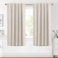 H.VERSAILTEX Blackout Curtains Thermal Insulated Window Treatment Panels Room Darkening Blackout Drapes for Living Room Back Tab/Rod Pocket Bedroom Draperies (2 Panels, Natural, 42 x 63 Inch) by HVERSAILTEX