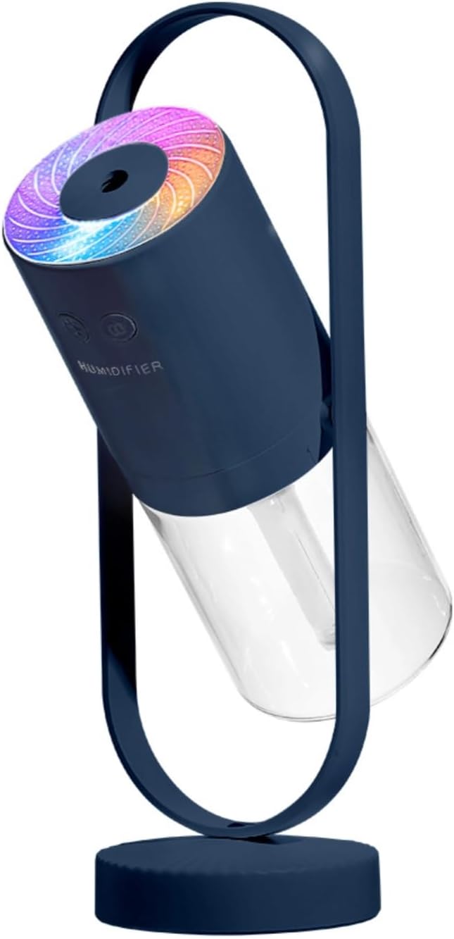 Portable Mini Humidifier, Compact 360° Rotating Cool Mist Air Humidifier Automatic Shutdown for Office for Home for Travel (#4) by Wisoqu