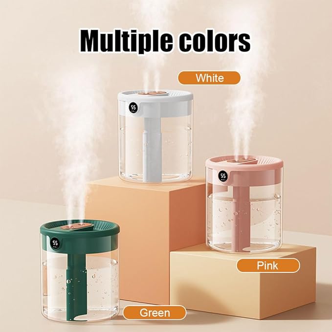 Smart Humidifier, Double Nozzle Cool Mist Humidifier with Night Light, 2L Top Fill Air Humidificador for Home Bedroom Office - Image 8