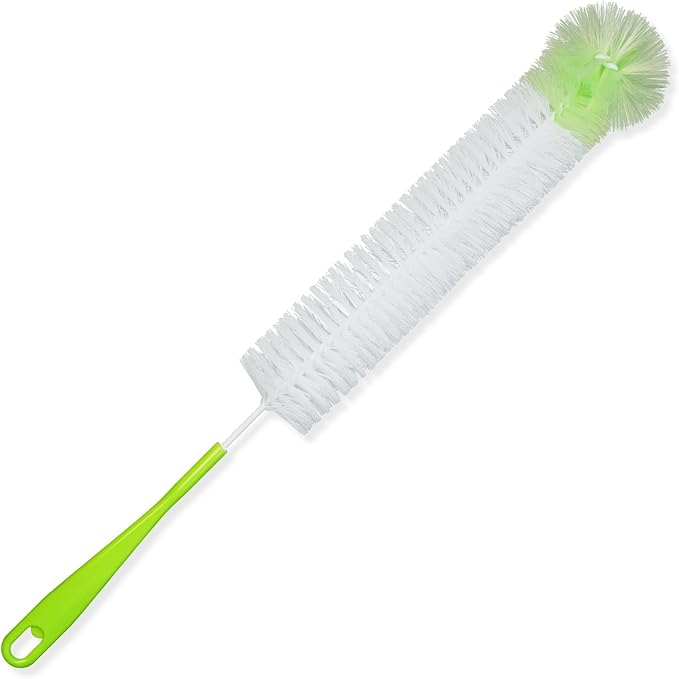 LiKee Super-Long 18" Bottle Cleaning Brush, Extra-Large 2.5” Wide Cleaner, Flexible Long Handle Brush for Water Bottle, Cups, Baby Bottle by LiKee