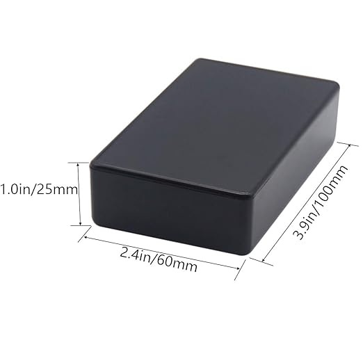 Zulkit 5Pcs Project Boxes ABS Plastic Electrical Project Case Power Junction Box Black 3.94 x 2.36 x 0.98 inch (100 x 60 x 25mm) - Image 2
