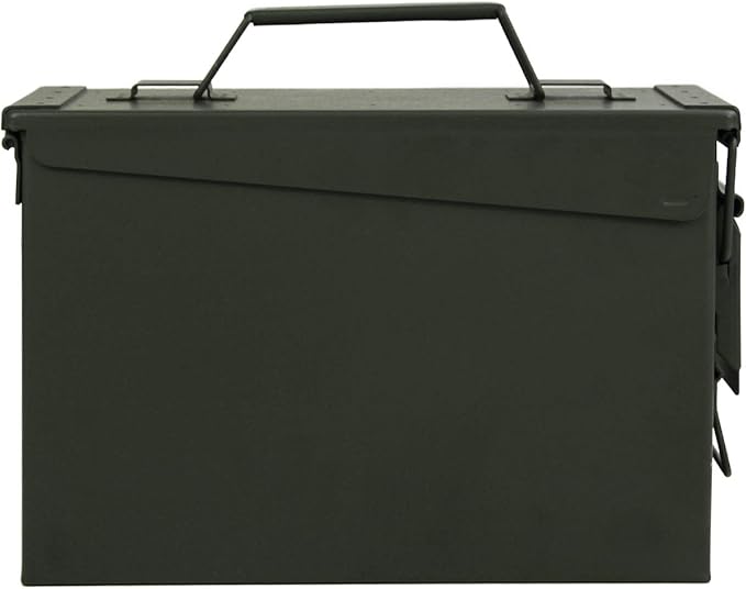 GUGULUZA Metal Ammo Can 30/50 Cal, Lockable Bullet Storage Case, Waterproof & Airtight Containers Box with Flip Top for Long-Term Storage Shotgun, Rifles, Pistols Ammunition - Image 2