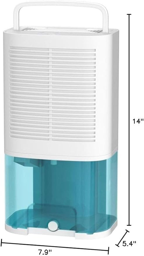 Dehumidifier 68oz(2000ml) Small Dehumidifier with Drain Hose for Up to 650 sq.ft Ultra Quiet Mini Portable Air for Home Basements Bathroom Bedroom Closet Kitchen RV - Image 7