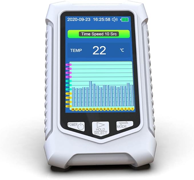 Portable O3 Meter Ozone Detector 3.5 Inch TFT Multifunction Air Quality Monitor for Air Quality Temperature Humidity Detection, Handheld Ozone Meter Tester for Home Office Use - Image 9