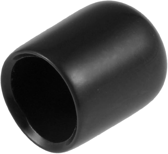 uxcell 20pcs Rubber End Caps 3/8"(9.5mm) ID Vinyl Round Tube Bolt Cap Cover Thread Protectors Black by uxcell