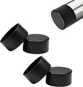 4 Pcs 2-1/2" (63 mm) Round Chair Leg Tips Caps, Silicone Rubber Furniture Leg Floor Protectors, Reduce Noise Folding Metal Chair Leg Cap Replacement for Bar Stool Leg Patio Indoor, Black by BOPOREAE