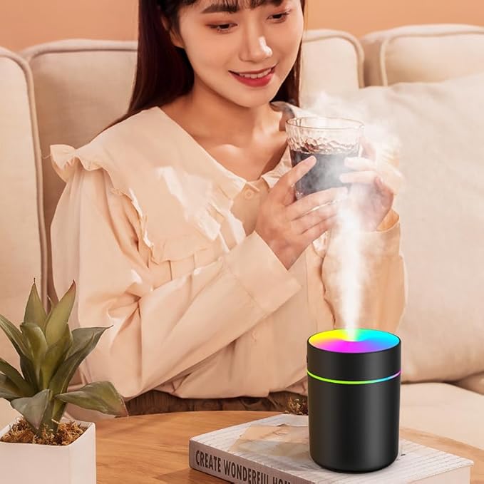 180ml Portable Small Humidifier with Colorful LED Night Light, USB Personal Desktop Humidifier for Car Home Office Travel, Auto Shut-Off, 2 Mist Modes, Super Quiet - Image 7