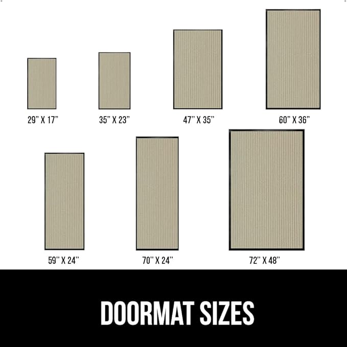 GORILLA GRIP Waterproof Traffic Guard Door Mat, 72x48, Heavy Duty Entryway Mats, Strong Backing Commercial Utility Rugs for Office Hallway, Garage Floor and Home, Low Profile Carpet Runner, Beige - Image 6