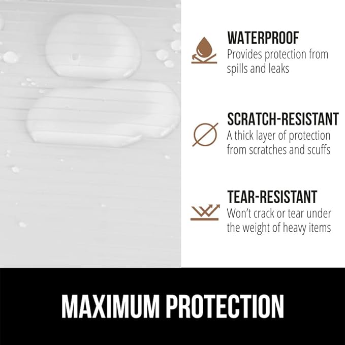 GORILLA GRIP DuraGuard Shelf Liner, 17.5x30 Non-Adhesive Cabinet Liners for Kitchen Drawers, Shelves, Refrigerator, Pantry Storage, Bathroom Closet, Durable Waterproof BPA Free Ribbed Plastic, White - Image 4