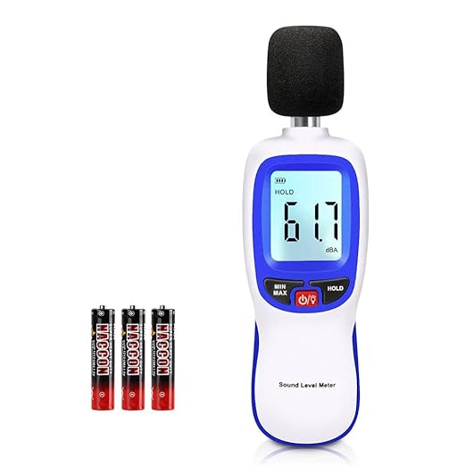 Decibel Sound Meter, Hand-Held Sound Level Meter 30dB to 13dB(A), Noise Meter Monitor with Backlight Alert, Noise Level Meter Tool for Home Office Job-site by XRCLIF
