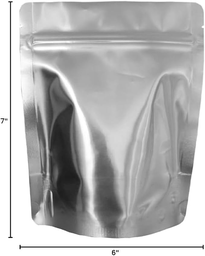PackFreshUSA: Pint (6" x 7.5" x 3") AirTight Seal-Top Stand-Up Mylar Pouch Bags Long-Term Food Storage - Premium Century 7 Mil Thick (Per Side) - Resealable - Heat Sealable - Food Grade - Pack of 50 - Image 9