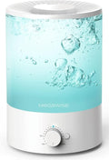 MEGAWISE 3.5L Cool Mist Humidifier – Ultra-Quiet Ultrasonic Vaporizer with Top-Fill Design, Essential Oil Diffuser, 7-Color Night Light & Auto Shut-Off by MEGAWISE