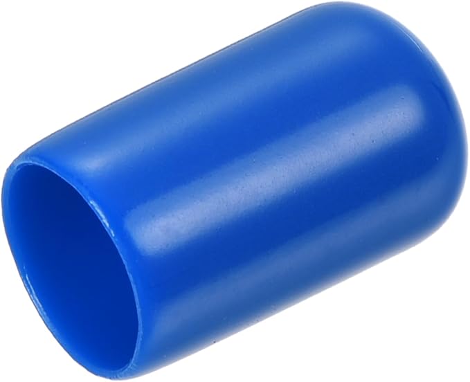 uxcell 20pcs Rubber End Caps 9mm ID Vinyl PVC Round Tube Bolt Cap Cover Screw Thread Protectors Blue by uxcell