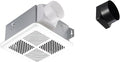 Tech Drive Very Quiet Bathroom Exhaust Fan - 60 CFM/50 CFM, 3&4-Inch Duct Included, No Attic Access Needed, Energy Star, Easy to Install, Ceiling Mounted for Bathrooms Up to 55 Sq. Ft, White by TechDrive