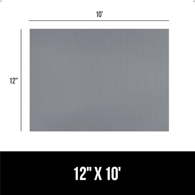 GORILLA GRIP DuraGuard Shelf Liner, Non-Adhesive Cabinet Liners for Kitchen Drawers, Shelves, Refrigerator, Pantry Storage, Bathroom Closet, Durable Waterproof BPA Free Ribbed Plastic, 12x10 Gray - Image 8