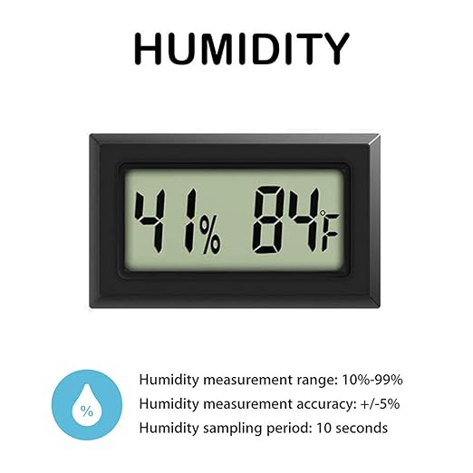 6 Pack Mini Digital Hygrometer Thermometer Small Indoor Temperature and Humidity Meter Gauge with Temp Humidity Sensor Monitor Fahrenheit (℉) for Jars,Home,Room - Image 2