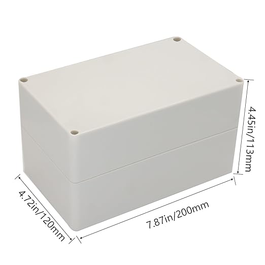 Project Box IP65 Waterproof Junction Box ABS Plastic Electrical Boxes DIY Electronic Project Case Power Enclosure White 7.87x4.72x4.45 inch (200 x 120 x113 mm) - Image 2