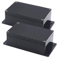 Zulkit Junction Box ABS Plastic Dustproof Waterproof IP65 Universal Electrical Boxes Project Enclosure with Fixed Ear Black 7.87 x 4.72 x 2.95 Inch (200 x 120 x 75 mm)(Pack of 2) by Zulkit
