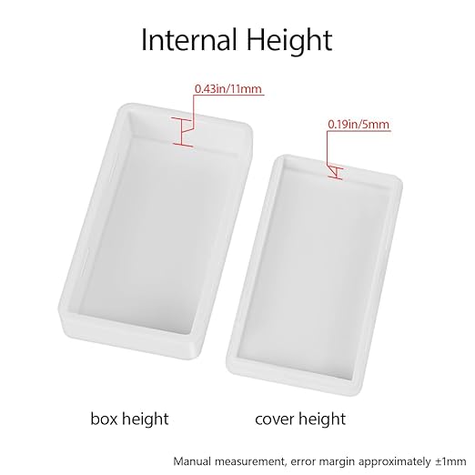 LeMotech Project Box 10 Pieces ABS Plastic Electrical Project Case Small Junction Box for Electronics White 1.97 x 1.10 x 0.59 inch (50 x 28 x 15 mm) - Image 4